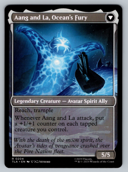 Aang, Swift Savior R 0204/ Aang and La, Ocean's Fury R 0204 Avatar MTG - Image 2