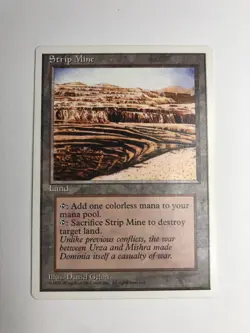 Magic the Gathering Strip Mine 4th Edition Wizards of the Coast - Image 1