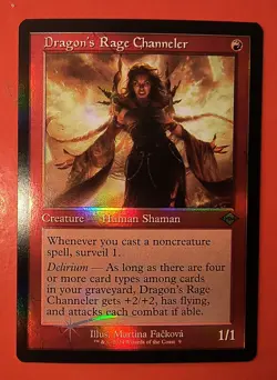 MTG, MAGIC: DRAGON'S RAGE CHANNELER, MH2, NM, UNCOMMON, FOIL FINISH, RETRO FRAME - Image 1