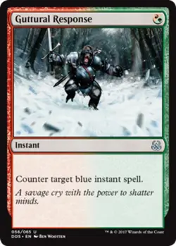 4x Guttural Response NM-Mint, English Duel Decks: Mind vs. Might MTG Magic - Image 1