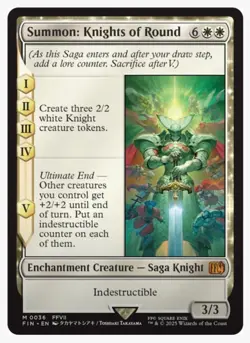 Summon: Knights of Round Final Fantasy Regular Near Mint MTG - Image 1