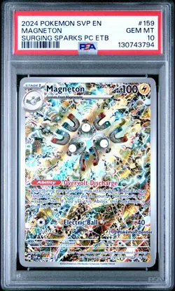 2024 POKEMON SVP EN-SV BLACK STAR PROMO #159 MAGNETON PSA 10 - Image 1