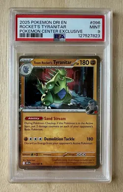 Pokemon Center Team Rockets Tyranitar #096 Black Star Promo Psa 9 Graded Pokemon - Image 1