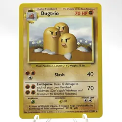 Pokemon Wizards 1999-2000 4th Print UK Base Set Unlimited Dugtrio 19/102 NM Rare - Image 1