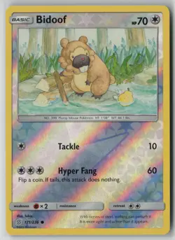 Bidoof 171/236 Pokemon Unified Minds Reverse Holo Near Mint 1 - Image 1