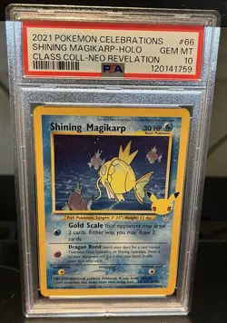 2021 Pokemon SWSH Celebrations Shining Magikarp Classic Collection #66/64 PSA 10 - Image 1