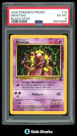 2000 POKEMON WIZARDS BLACK STAR PROMO #14 MEWTWO PSA 6 - Image 1