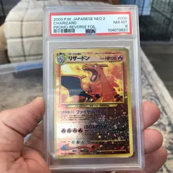 2000 Pokemon Japanese Neo 2 Charizard Promo-Reverse Foil No. 006 PSA 8 NM - Image 1