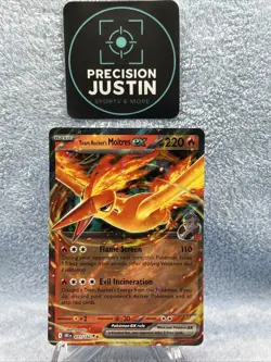 Pokemon TCG Team Rocket's Moltres ex 031/182 Sv10: Destined Rivals Holo NM - Image 1