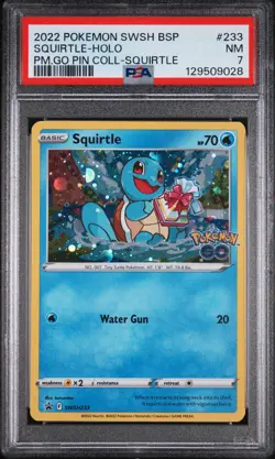 2022 Pokemon Swsh Black Star Promo #233 Squirtle-Holo -Squirtle PSA 7 - Image 1
