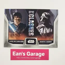 Topps 2023 Star Wars: Epic Clashes Luke Skywalker vs. Darth Vader card EC-13 MN - Image 1