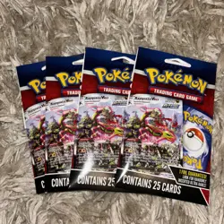 Lot of 5 Pokemon TCG Mystery Pack with 1 Foil Card Guaranteed 2024 Sealed - Image 1