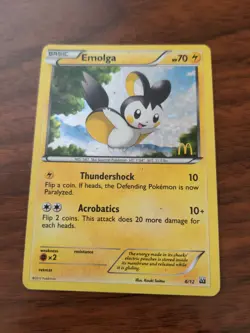 LP Pokemon (Holo) EMOLGA Card MCDONALD'S PROMO Set 6/12 RARE McDonalds 2012 - Image 1