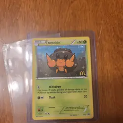 Pokemon TCG Dwebble McDonald's Promos Holo Card 3/12 2012 - Image 1