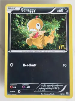 Scraggy - 10/12 Promo McDonald's Promos 2012 010/012 Lp Vintage Pokemon Tcg Card - Image 1