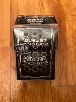 Vintage Yugioh Konami Dark Hex Card Case Deck Box 1996 New Black - Image 1