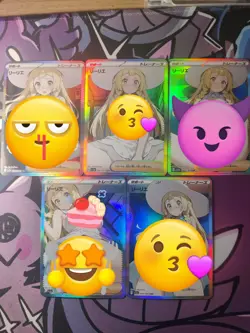 Lillie Pokemon Trainer Custom Made Sexxxy Wifu 5 card Set - Image 1