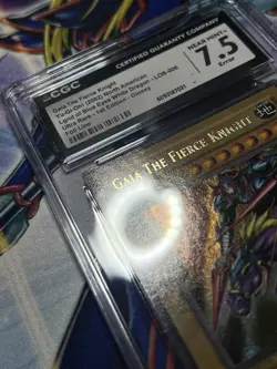 Yu-Gi-Oh Gaia the Fierce Knight LOB-006 Glossy Card 1st Ed FOIL LINE CGC 7.5 - Image 2