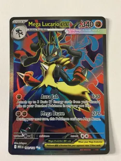 Pokemon Card Mega Lucario ex Ultra Rare ME01: Mega Evolution 160/132 MINT - Image 1