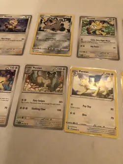 Lot Of 8 Meowth Persian and Perrserker Pokemon Cards - Image 4