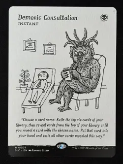 1x MTG Demonic Consultation - Secret Lair Countdown Kit (SLC) #4 - Magic - Image 1
