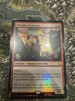 Prerelease FOIL WARTIME PROTESTORS mtg NM The Last Airbender Rare - Image 1