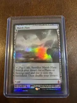 MTG English Marsh Flats NM Foil Zendikar Expeditions - Image 1