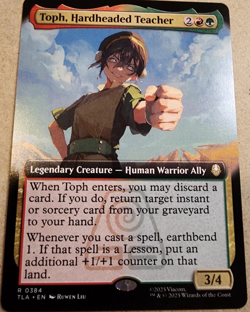 Toph, Hardheaded Teacher - #384 Regular (Extended Art) Avatar - Mtg - Image 1