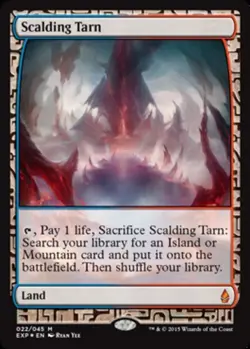 1x Scalding Tarn - Foil Light Play, English Battle for Zendikar Expeditions MTG - Image 1