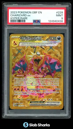 2023 POKEMON SV OBSIDIAN FLAMES - OBF EN #228/197 CHARIZARD EX HYPER RARE PSA 9 - Image 1