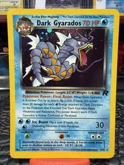 Dark Gyarados Holo Rare Unlimited - Team Rocket 8/82 - Vintage Pokemon Card LP - Image 1