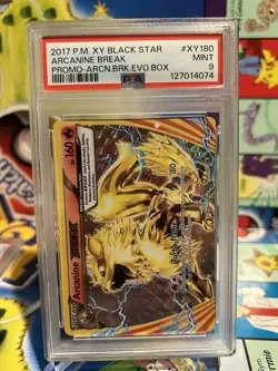 2017 POKEMON XY BLACK STAR PROMO #XY180 ARCANINE BREAK PSA 9 **LOW POP 19** - Image 1
