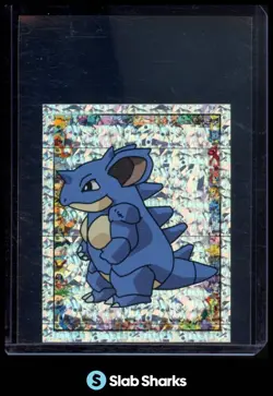 1999 MERLIN POKEMON STICKER #S7 NIDOQUEEN PRISM - Image 1