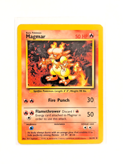 Magmar 36/102 Uncommon Non-Holo Pokemon LP TCG WOTC Base Set Unlimited English - Image 1