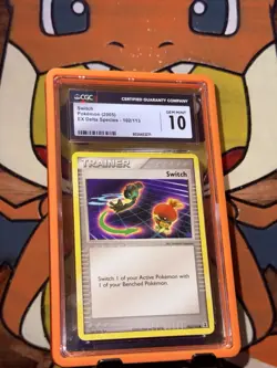 Switch 102/113 Pokemon 2005 EX Delta Species CGC Gem Mint 10 (Torchic & Geodude) - Image 1
