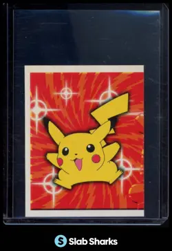 1999 MERLIN POKEMON STICKER #165 PIKACHU - Image 1