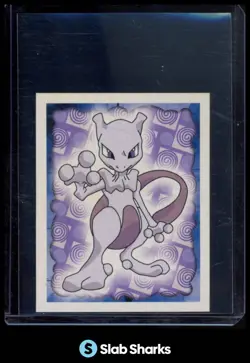 1999 MERLIN POKEMON STICKER #150 MEWTWO - Image 1