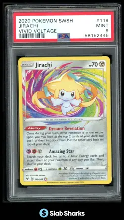 2020 POKEMON SWORD & SHIELD VIVID VOLTAGE #119/185 JIRACHI PSA 9 - Image 1