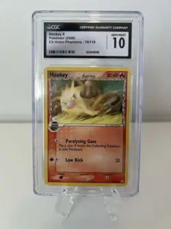 Mankey 2006 Pokemon EX Holon Phantoms 70/110 CGC 10 Gem Mint - Image 1