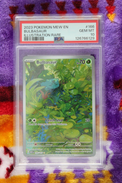 Pokemon TCG Bulbasaur 166/165 Sv: Scarlet & Violet 151 Holo PSA Grade 10 - Image 1