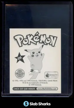 1999 MERLIN POKEMON STICKER #S24 POKEBALL PRISM - Image 2