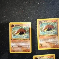 9 Pokemon Kabuto NM 1st Edition Fossil Type 50/62 Regular Common Unlimited - Image 2