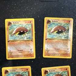 9 Pokemon Kabuto NM 1st Edition Fossil Type 50/62 Regular Common Unlimited - Image 3