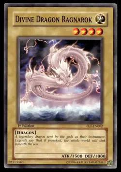 1996 Yu-Gi-Oh! 1st edition Divine Dragon Ragnarok #FET-EN002 Uncirculated NMT. - Image 1