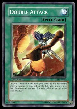 1996 Yu-Gi-Oh! 1st edition Double Attack #TLM-EN040 Uncirculated NMT. - Image 1