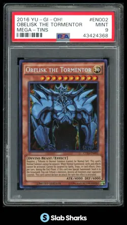 2016 YU-GI-OH! #CT13-EN002 OBELISK THE TORMENTOR MEGA TINS PSA 9 - Image 1