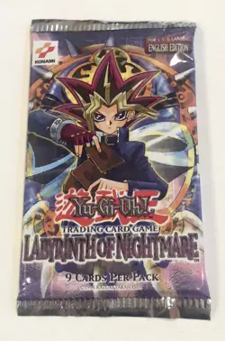 Yugioh Labyrinth of Nightmare 1X Booster Pack Sealed UNLIMITED UNWEIGHED SQUARE - Image 4