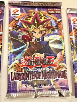 Yugioh Labyrinth of Nightmare 3X Booster Packs Sealed UNLIMITED UNWEIGHED SQUARE - Image 5
