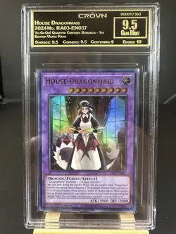 Crown Gem 9.5 Yugioh House Dragonmaid RA03-EN037 Quarter Century 1st UR - Image 1