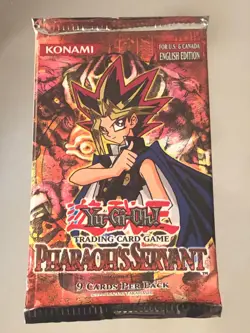 1X Yugioh Pharaoh’s Servant Sealed Booster Pack UNLIMITED UNWEIGHED PSV - Image 4